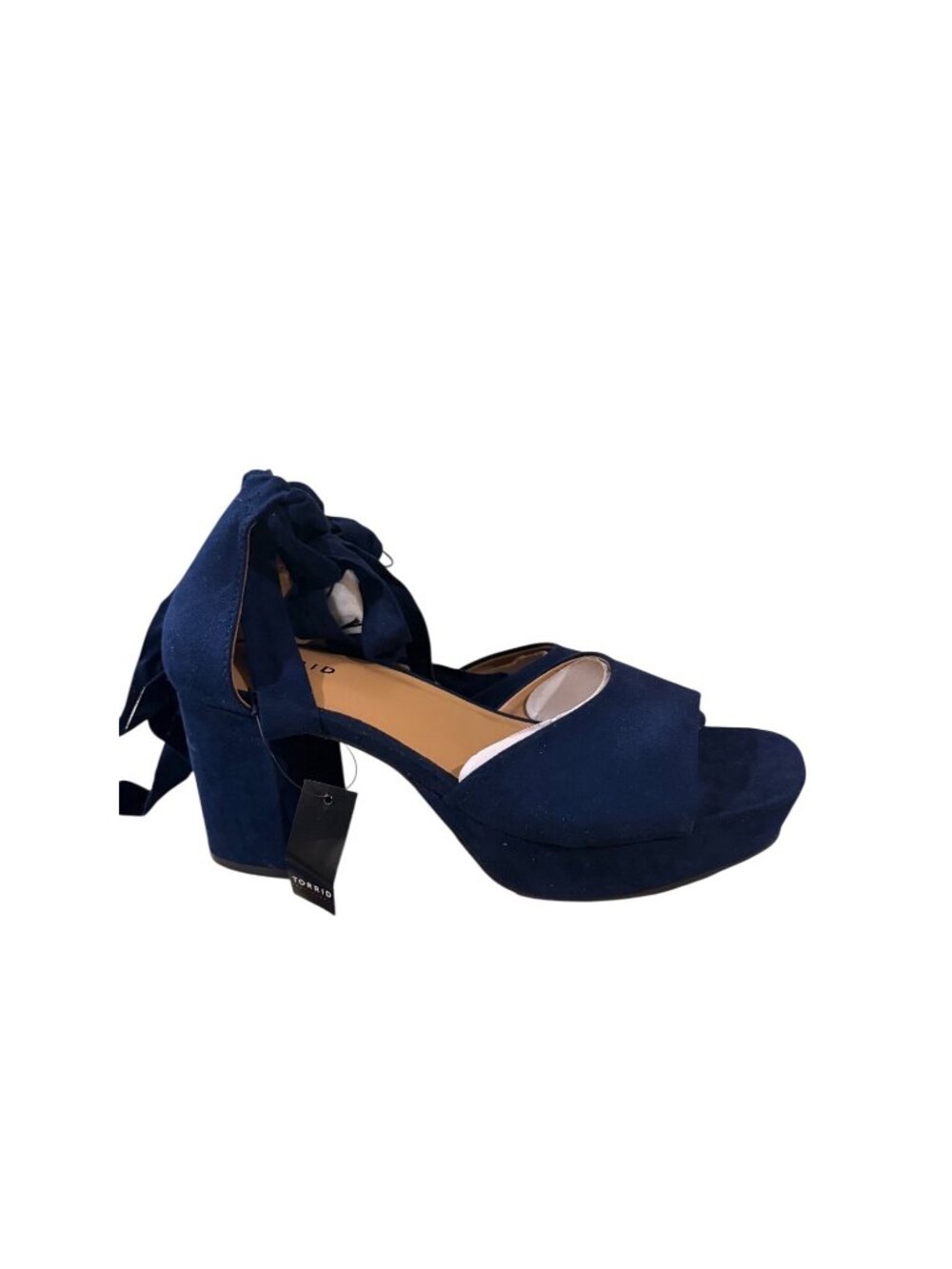 Torrid Strappy Platform Tapered Heels Peacoat Blue Size 9.5 Womens New